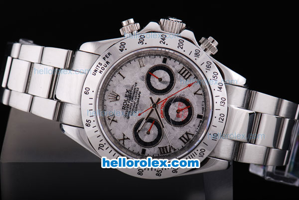 Rolex Daytona Chronograph Automatic with White Dial and Bezel,Roman Marking - Click Image to Close